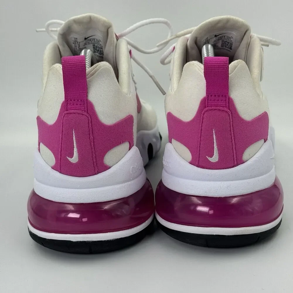Nike Air Max 270 Unisex React Fire Pink CJ0619 100 Size 9.5Mens/11 Woman’s